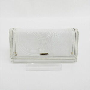 Celine Triomphe Long Wallet White Leather